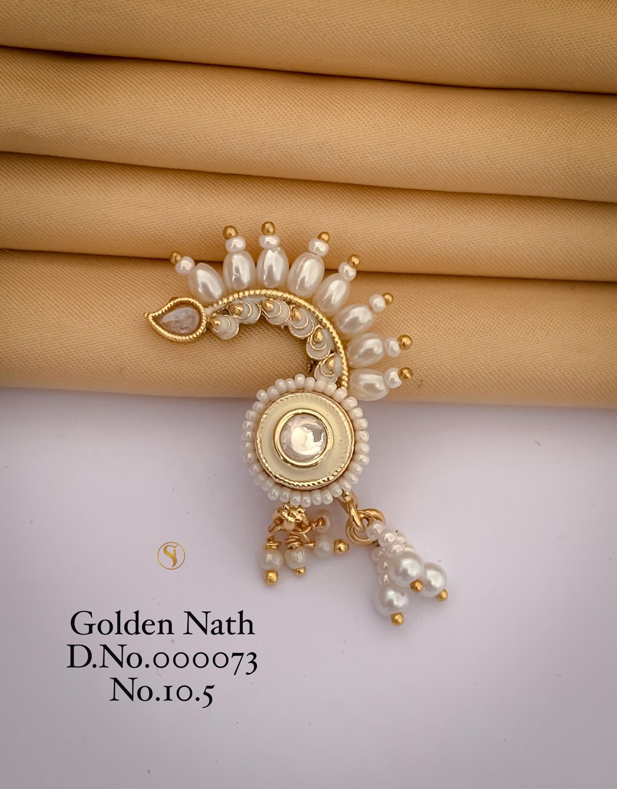 2 DN Marathi Look Golden Nath Wholesale Price In Surat
